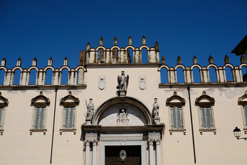 Historic center of Verona, facade of the cathedral, Verona Italy