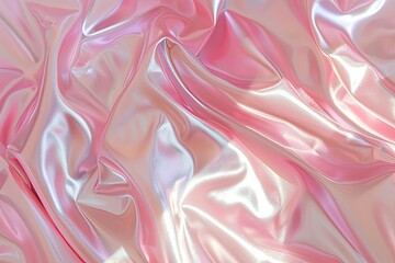 Fototapeta premium Pink mother of pearl glitter fabric. Material background with drapery.