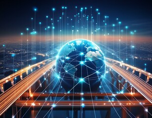 Global digital connectivity and high speed data transfer for international information exchange