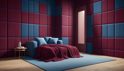 Photo interior modern design room 3D illustration
