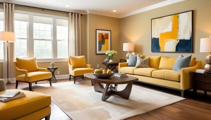 Photo interior modern design room 3D illustration