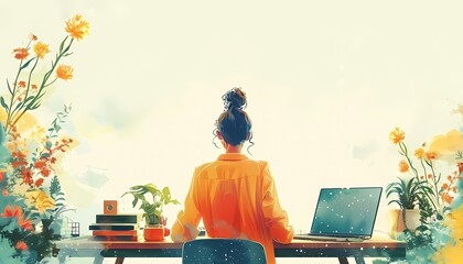 Visualize a worker enjoying flexible work hours and a balanced life