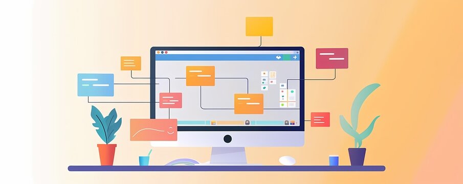 Imagine a flat design of a project issue tracking log