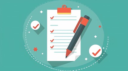 Picture a flat design of a project scope change request form