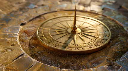 Obraz premium Sundial, technology and innovation in telling time in the past