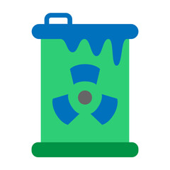 Toxic Waste Flat Icon