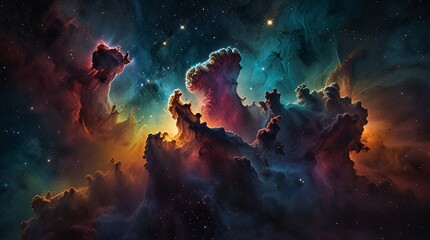 Obraz premium nebula and cosmics space ilustration background
