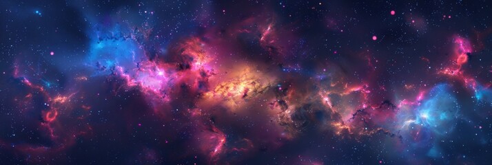 Naklejka premium Galaxy Space background. Colorful nebula with star field. Astrology