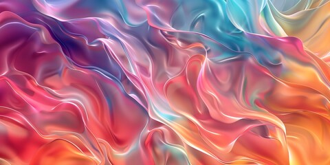 Obraz premium Chromatic gradient background seamless transitions myriad colors immersive visual experience A flowing abstract background depicting chromatic waves noise texture blur abstract background
