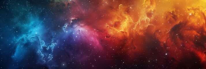 Obraz premium Galaxy Space background. Colorful nebula with star field. Astrology