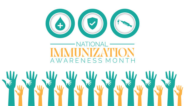 National Immunization Awareness Month is observed every year on August.banner design template Vector illustration background design.