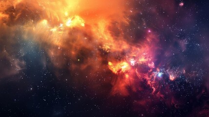 Fototapeta premium Galaxy Space background. Colorful nebula with star field. Astrology