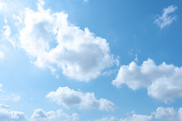 Blue Sky and Clouds in a Sunny Day