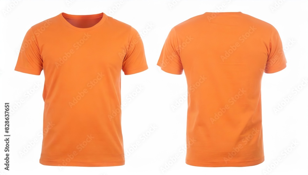 Poster  orange t shirt front and back view