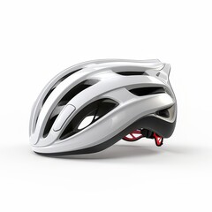 Fototapeta premium Bicycle helmet on white background. 3d render 