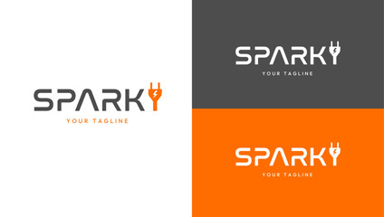 sparky logo Electric car logo, Spark plug logo, Lightning bolt logo, Car battery logo, Future Tech