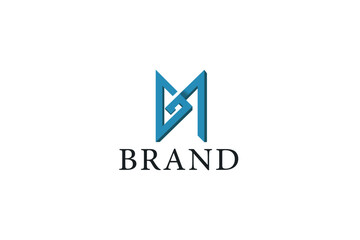 business logo design with initial letter MG or GM