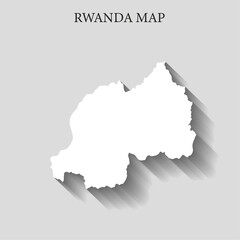 Obraz premium Simple and Minimalist region map of Rwanda