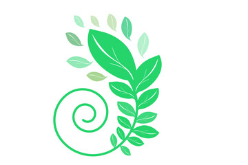 floral petals ivy leaf border ornament