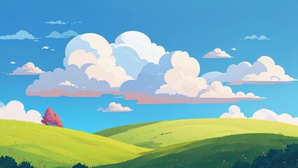 Obraz premium landscape with flowers