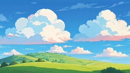 Obraz premium landscape with flowers