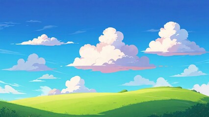 Fototapeta premium landscape with flowers