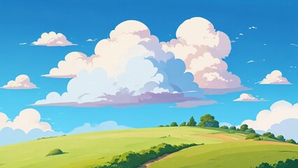 Fototapeta premium landscape with flowers