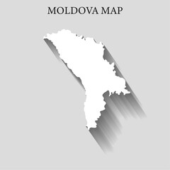 Simple and Minimalist region map of Moldova