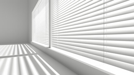 Png window blinds shadow design element isolated on white background, realistic, png
