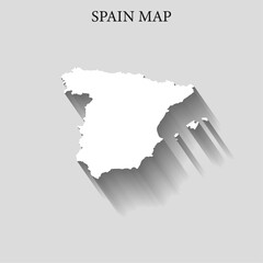 Simple and Minimalist region map of Spain