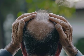 Naklejka premium Hair Loss and Baldness Concept