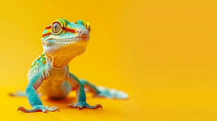 Gecko, Yellow Background