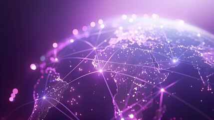 Fototapeta premium Global Digital Network Connection Visualization