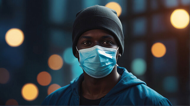 Portrait personne masque IA 4