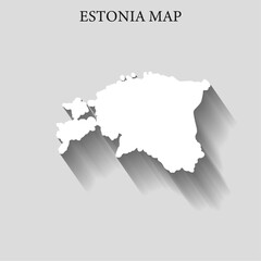 Simple and Minimalist region map of Estonia