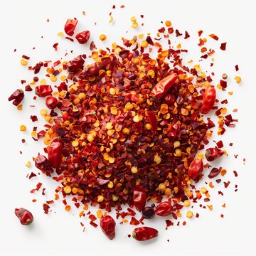 Fiery Red Chili Flakes: A Close-Up, spicy, prinkle, hot spices, food styling