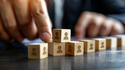 Select leaders or employees, Headhunting, Recruitment business and Human Resource Management