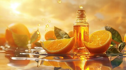 Citrus essential oil  vitamin c anti aging serum  beauty care or aroma therapy.