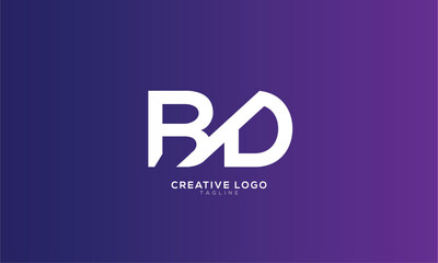 BD RD Abstract initial monogram letter alphabet logo design