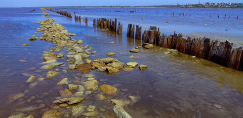 Wooden remains of salt pools, salt mining in the 18th century