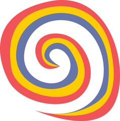 Obraz premium Retro Rainbow Shape Element