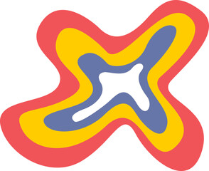 Obraz premium Retro Rainbow Shape Element