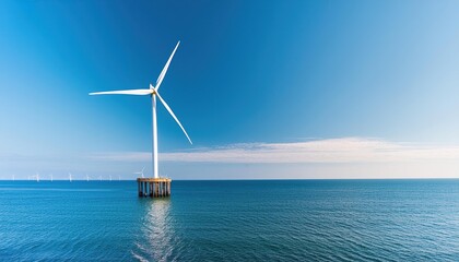 offshore wind turbine for sustaintable energy production at sea