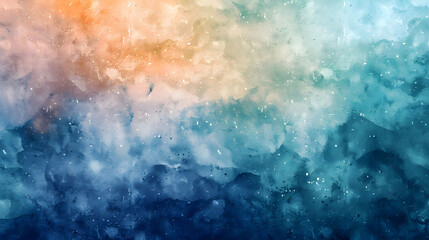 Obraz premium cloudy looking watercolor background light and dark blue tone combination abstract