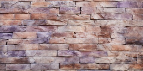 Magenta and beige brown brick wall concrete or stone texture