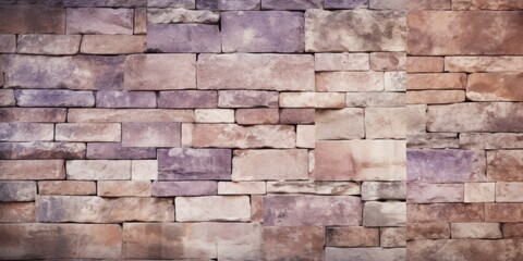 Magenta and beige brown brick wall concrete or stone texture