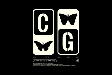 Naklejka premium Streetwear Style Apparel design, Clothing Streetwear Design Vector Files