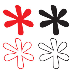 Abstract Flower Shape. isolated on white background. Vector illustration. EPS 10 © KD Vector Studio