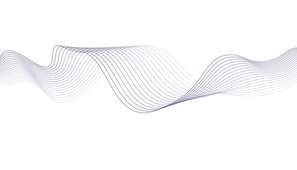 Modern wave line background. Abstract flowing line patterns. Black lines on white background. Wavy stripes on white isolated background.