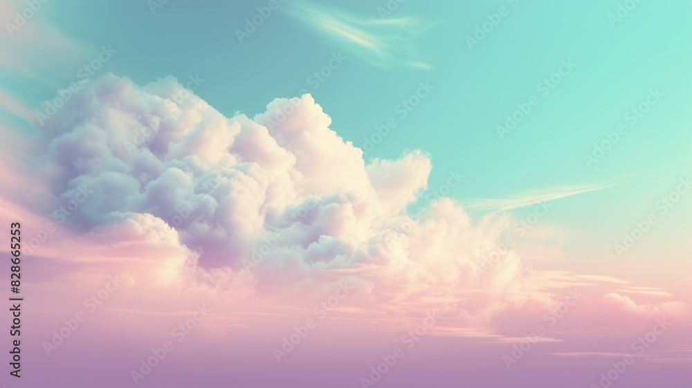 Wall mural blue sky with clouds